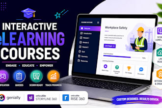 create interactive elearning courses in genially, storyline and rise 360