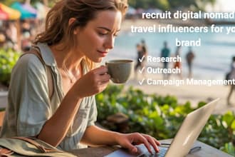 recruit digital nomad travel influencers for your brand