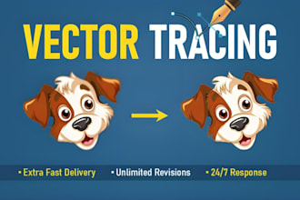 do vector tracing, convert image to vector file, vector logo, vectorize image