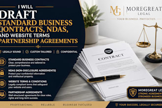 draft standard business contracts, ndas, and website terms