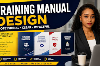 do interior book design for employee handbook, sop, company manuals, amazon kdp