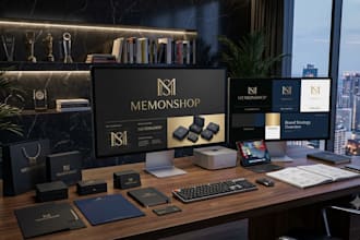 design luxury minimalist logo and premium brand identity kit