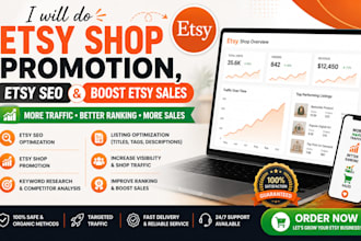 do etsy shop promotion, etsy SEO and boost etsy sales