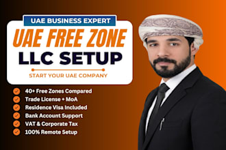 register your uae free zone company with trade license and visa support