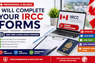 complete all types of ircc application forms