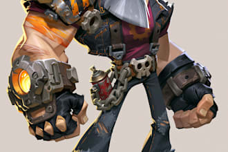draw 2d game character illustration