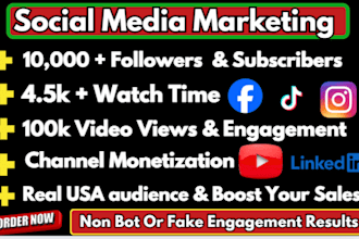 grow USA follower, instagram fb youtube channel video promotion and x, linkedin