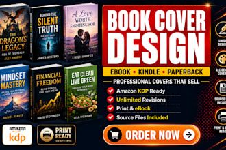 do book cover design, ebook cover design, kindle cover design, kdp book cover