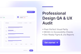 do a professional design QA and UX audit for your website or app