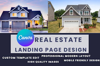 design canva real estate landing page for property listing fix lead generation