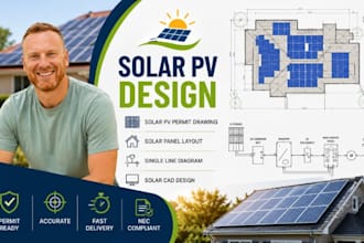 solar pv permit drawing, solar panel layout, single line solar diagram,solar