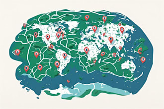 design a map in vector format, location map