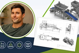 food equipment cad, food machinery drawing, packaging machine cad, conveyor dxf