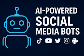 develop youtube bot, social media bot, instagram bot, twitter x bot, tiktok bot