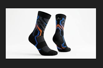 create 3d socks design, mockup, rendering and animation
