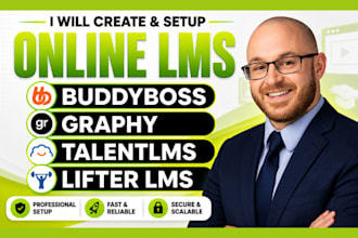 create course content on buddyboss, graphy, talentlms, lifter lms and moodle