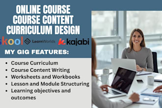 write online course content, course curriculum, and course development for skool