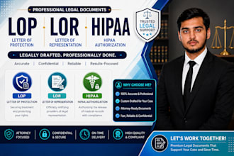 draft lop, lor and hipaa authorization for personal injury