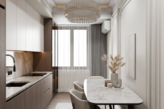 design modern interior with photorealistic 3d rendering