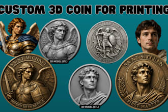 sculpt custom 3d coin bas relief cnc stl medallion gold coin design for printing