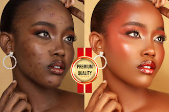 do premium skin retouching for portraits and headshots
