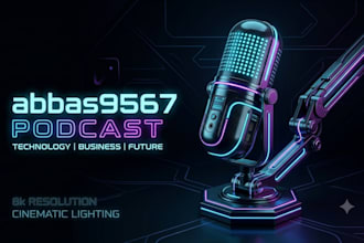 design modern ai podcast cover art and spotify album cover