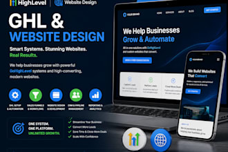 build gohighlevel website, funnel  and automation