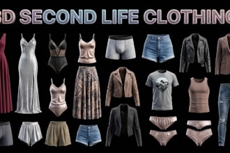 do second life 3d clothing mesh rigging 3d garment sims fivem y2k fashion design