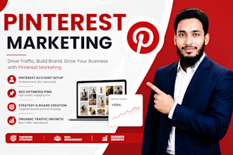 be your pinterest marketing manager for SEO and organic growth