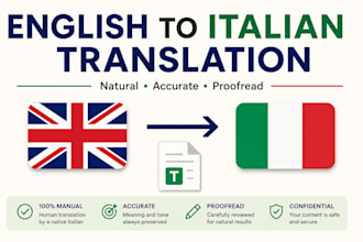 translate english into natural italian