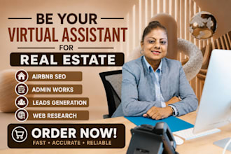 be virtual assistant for personal real estate ecommerce admin task web research
