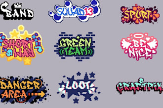 design a 8 bit pixel art logo or icon set for your brand or game
