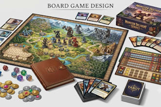 design board game, card game, tabletop game rulebook and game mechanics