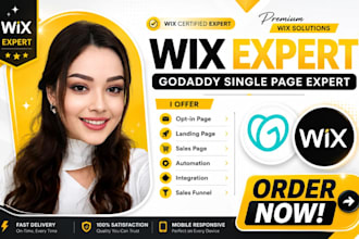 revamp wix landing page, squarespace, godaddy single page, ghl, wix sales funnel