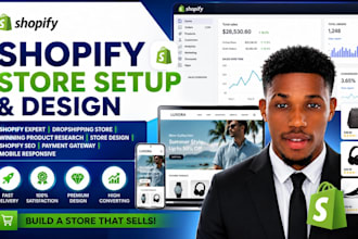 create shopify store, shopify website design, shopify setup by shopify expert