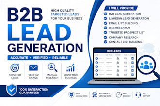 b2b lead generation, linkedin lead generation and email list building