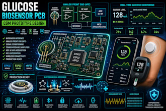 design glucose monitoring biosensor pcb prototype