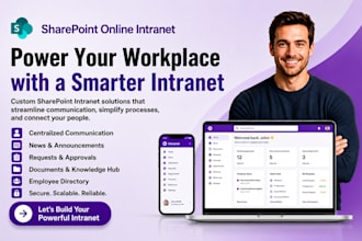 build a sharepoint intranet website portal with microsoft 365 automation