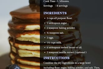 design beautiful recipe cards and cookbook pages