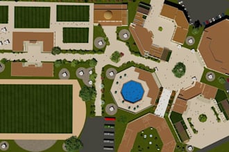 design 3d sports complex, stadium, and gaming arena renders