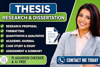 write and edit research,thesis,dissertation and case study