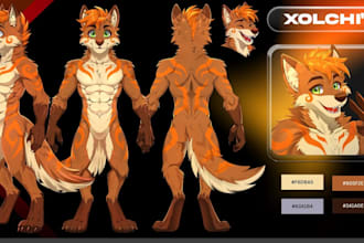 draw cute furry kemono reference sheet furry fursona ref sheet anthro ref sheet