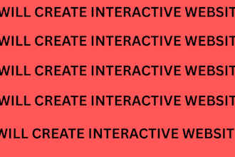 create static website animated website interactive website