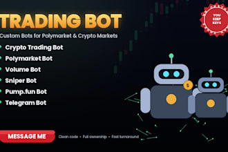 create openclaw, polymarket bot, kalshi bot, crypto trading bot, volume bot