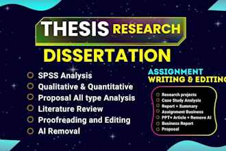 write and edit research,thesis,dissertation and case study