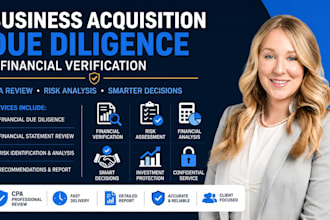 perform CPA business acquisition due diligence and financial verification