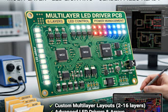 design multilayer pcb, led lighting pcb and gerber files