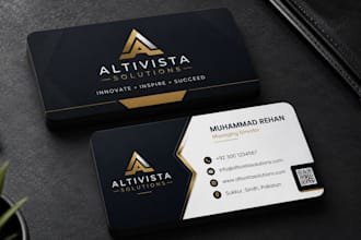 make clean and modern business card design print ready