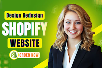 build shopify store, design shopify website or redesign store