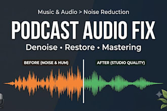 fix, denoise, and restore your podcast audio in 1 day